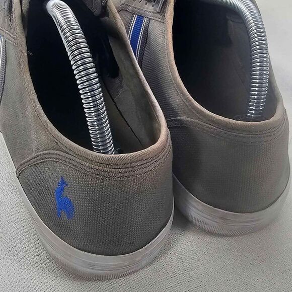 Vintage Le Coq Sportif Gray with Blue And White Accents.  - Size  10.